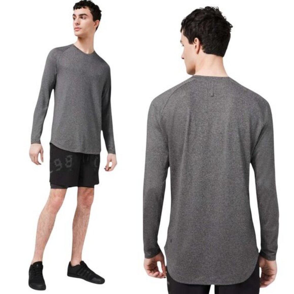 LULULEMON Drysense Long Sleeve Men's Size XXL Black / Rhino Grey